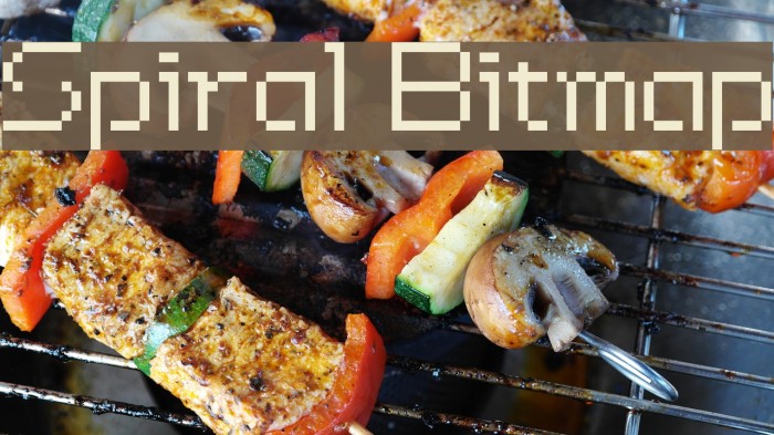 Spiral Bitmap Font examples