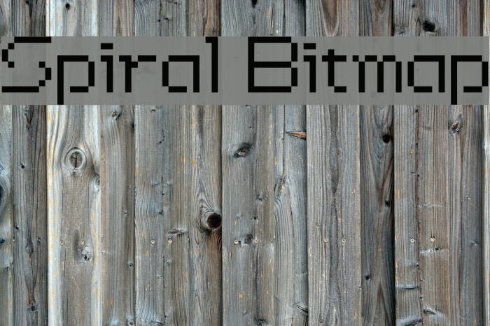 Spiral Bitmap Font examples