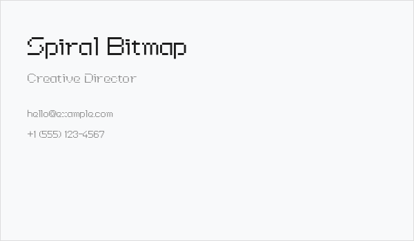 Spiral Bitmap Business Card