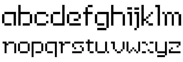 Spiral Bitmap Font LOWERCASE