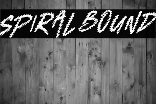 Spiral Bound Font examples