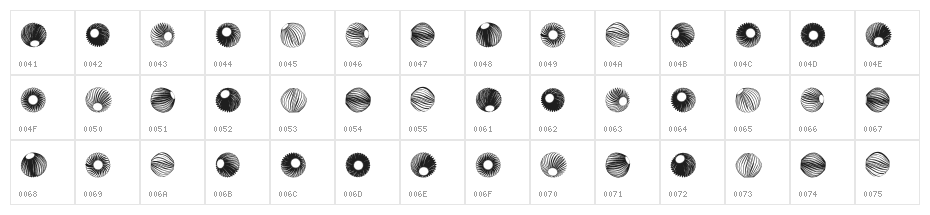 Spiral Object 3D Regular Character Map