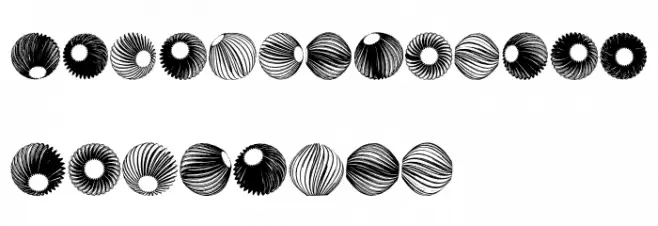 Spiral Object 3D Regular फ़ॉन्ट लोअरकेस