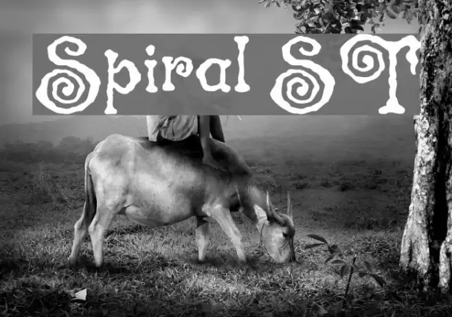 Spiral ST Schriftart examples