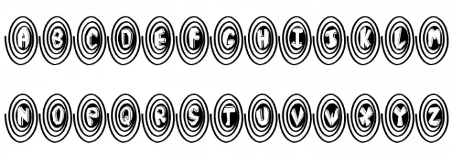 SpiralOdellic Шрифта ВЕРХНИЙ