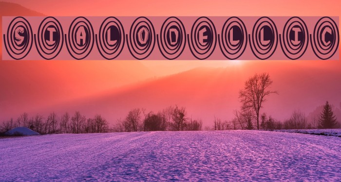 SpiralOdellic Font examples