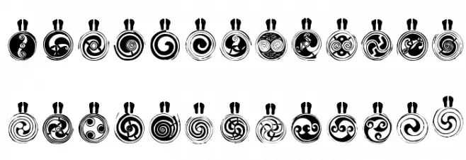 SpiralTraces Schriftart Groß