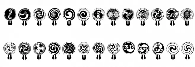 SpiralTraces फ़ॉन्ट लोअरकेस