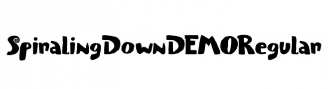 Spiraling Down DEMO Regular  les polices de caractères gratuit tlcharger