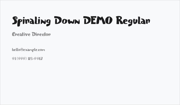 Spiraling Down DEMO Regular Business Card