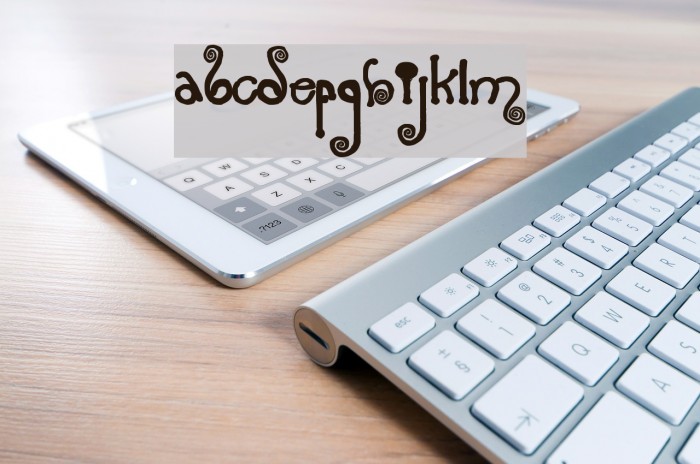 Spiraling Font examples