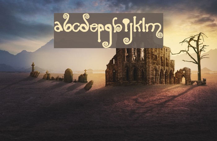 Spiraling Font examples