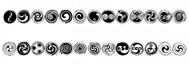 Spirals Regular フォント 小文字