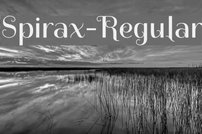 Spirax-Regular Font examples
