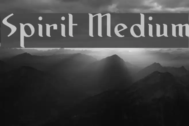 Spirit Medium Font examples