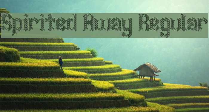 Spirited Away Regular Font examples