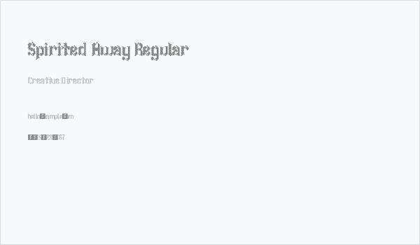 Spirited Away Regular Business Card