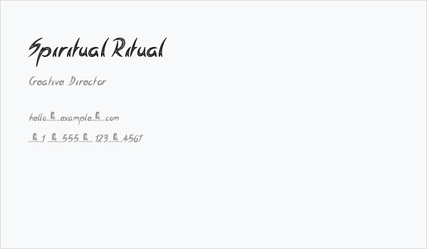 Spiritual Ritual Business Card