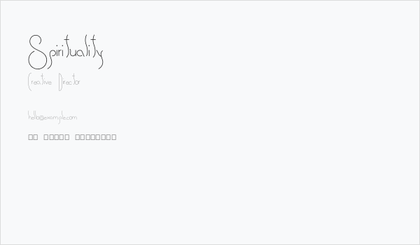 Spirituality Business Card