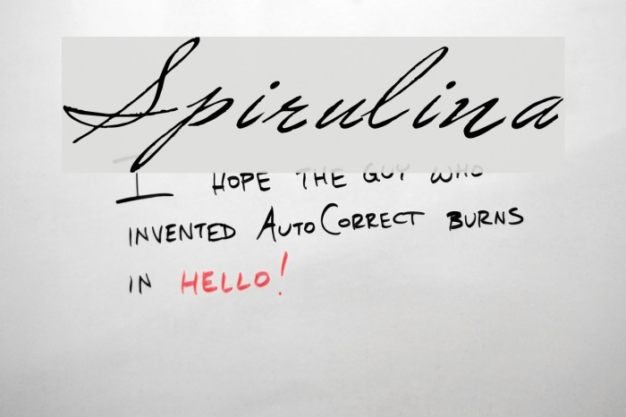 Spirulina Font examples