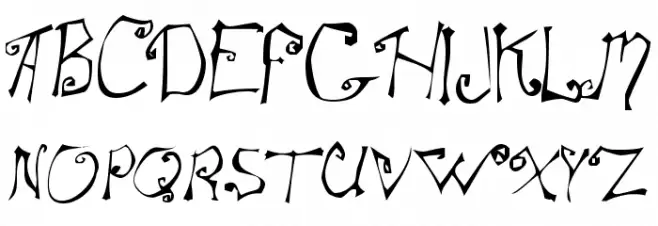 SpitCurl フォント 大文字