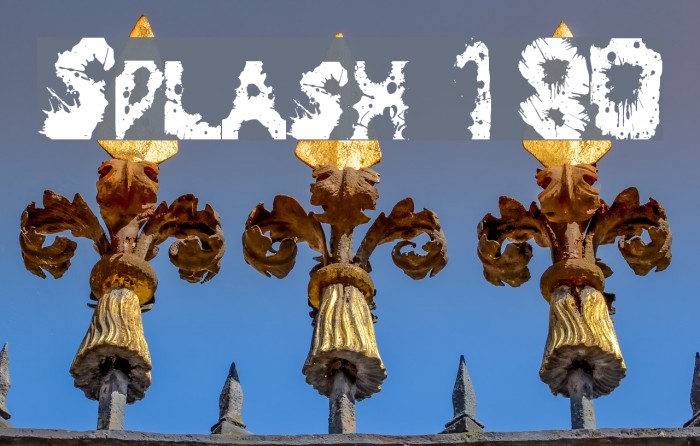 Splash 180 Font examples