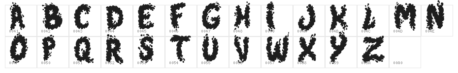 Splash Black Character Map