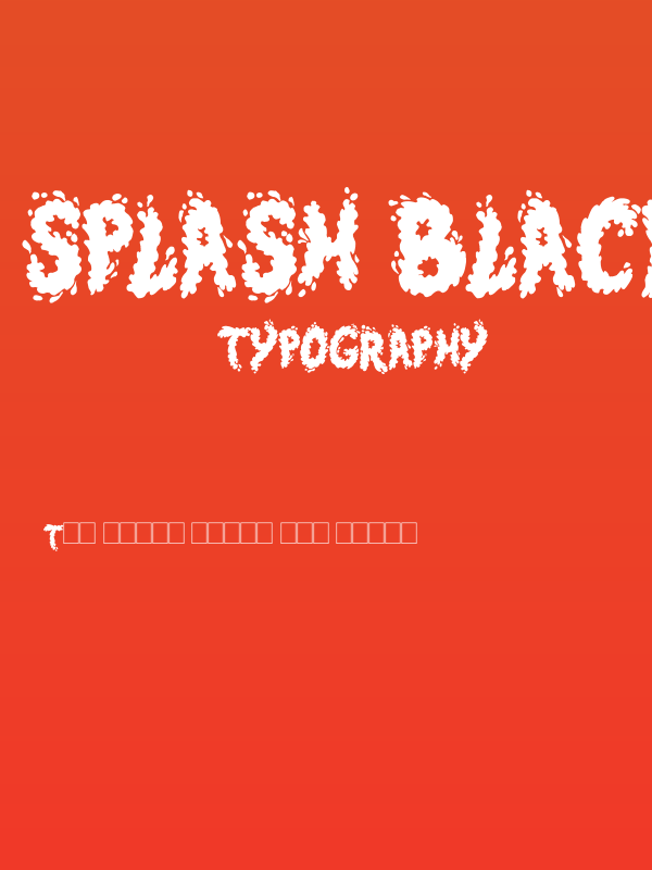 Splash Black Poster