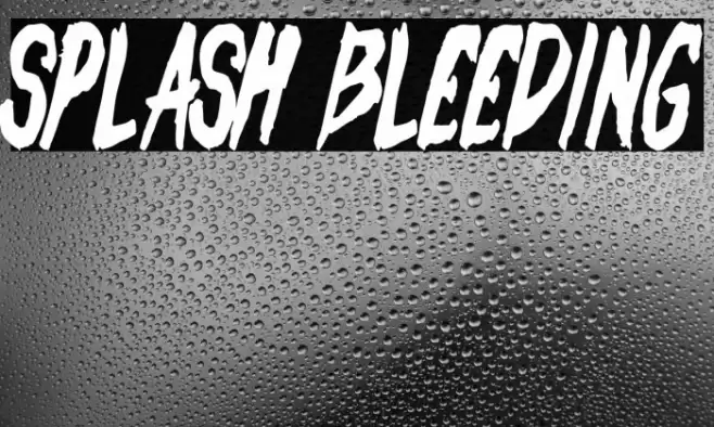 Splash Bleeding Font examples