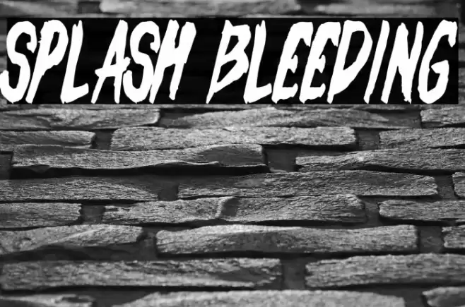 Splash Bleeding Font examples