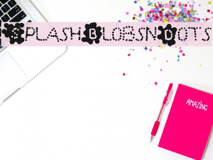 SplashBlobsnDots Font examples