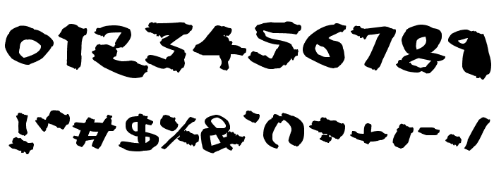 Splat Brush Font OTHER CHARS