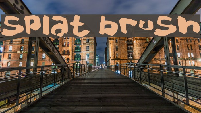 Splat Brush Font examples