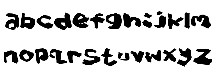 Splat Brush Font LOWERCASE