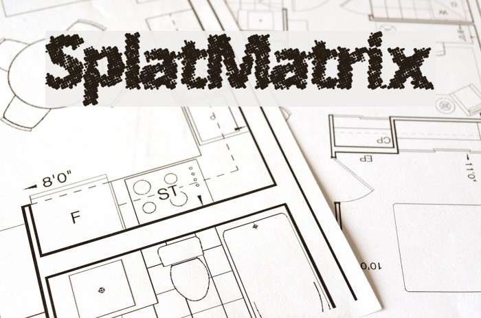 SplatMatrix Font examples