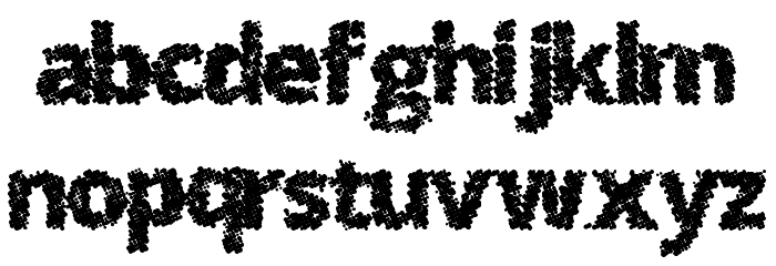 SplatMatrix Font LOWERCASE