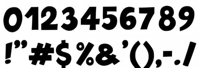 Splatch Font OTHER CHARS