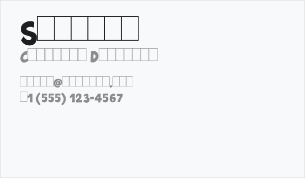 Splatch Business Card