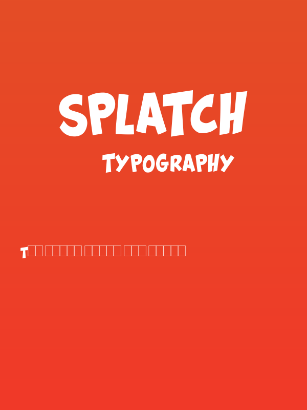 Splatch Poster