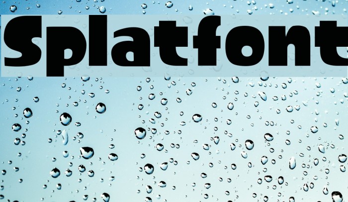 Splatfont Caratteri examples