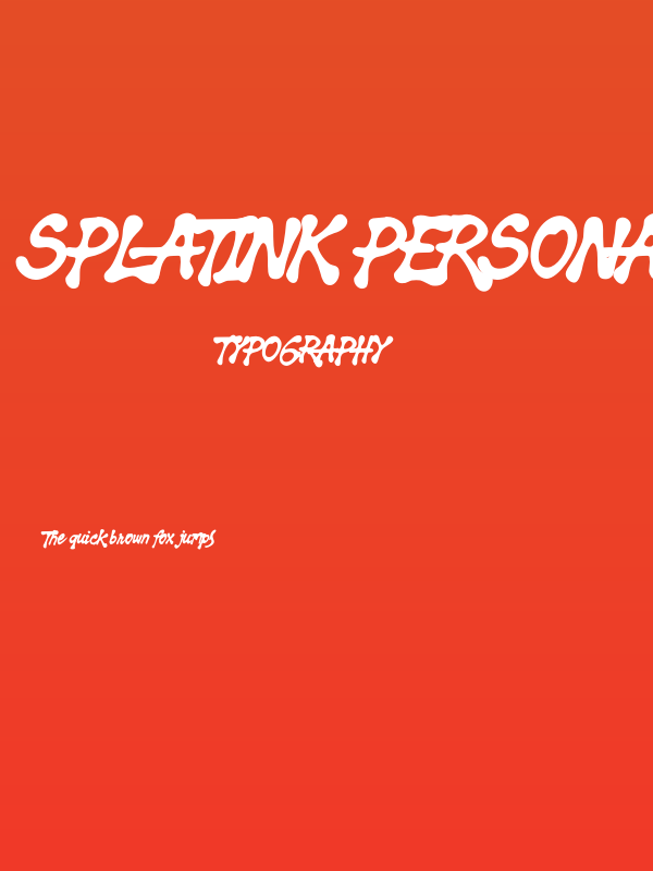 Splatink PERSONAL USE Regular Poster
