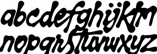 Splatink PERSONAL USE Regular Font LOWERCASE