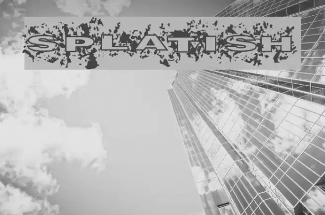 Splatish Font examples