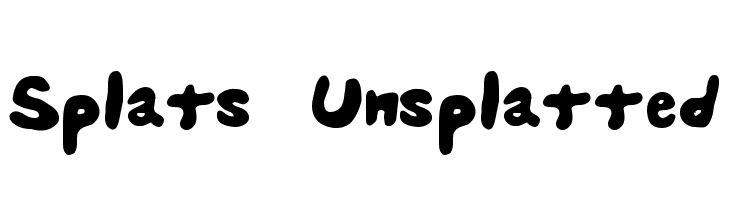 Splats Unsplatted  Free Fonts Download