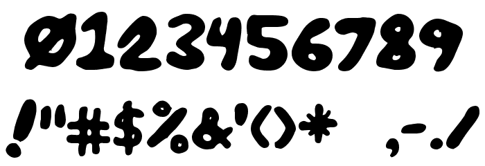 Splats Unsplatted Font OTHER CHARS