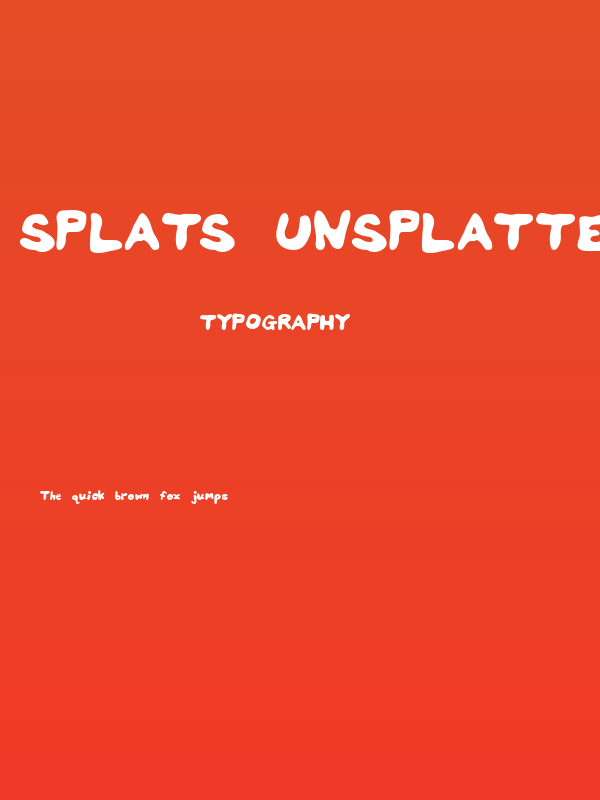 Splats Unsplatted Poster