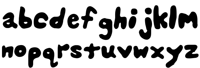 Splats Unsplatted Font LOWERCASE