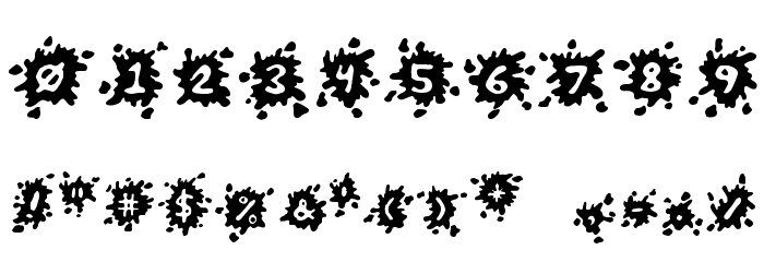 Splats Font OTHER CHARS