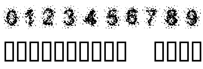 Splatter Caps Font OTHER CHARS