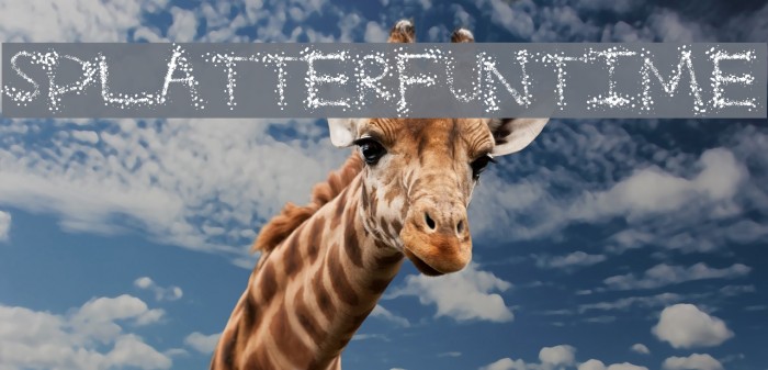 SplatterFuntime Font examples